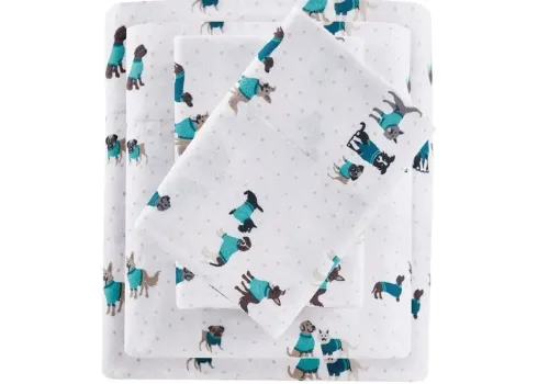 107917-olliix-intelligent-design-queen-teal-dogs-cozy-soft-cotton-novelty-print-flannel-sheet-set-1.webp