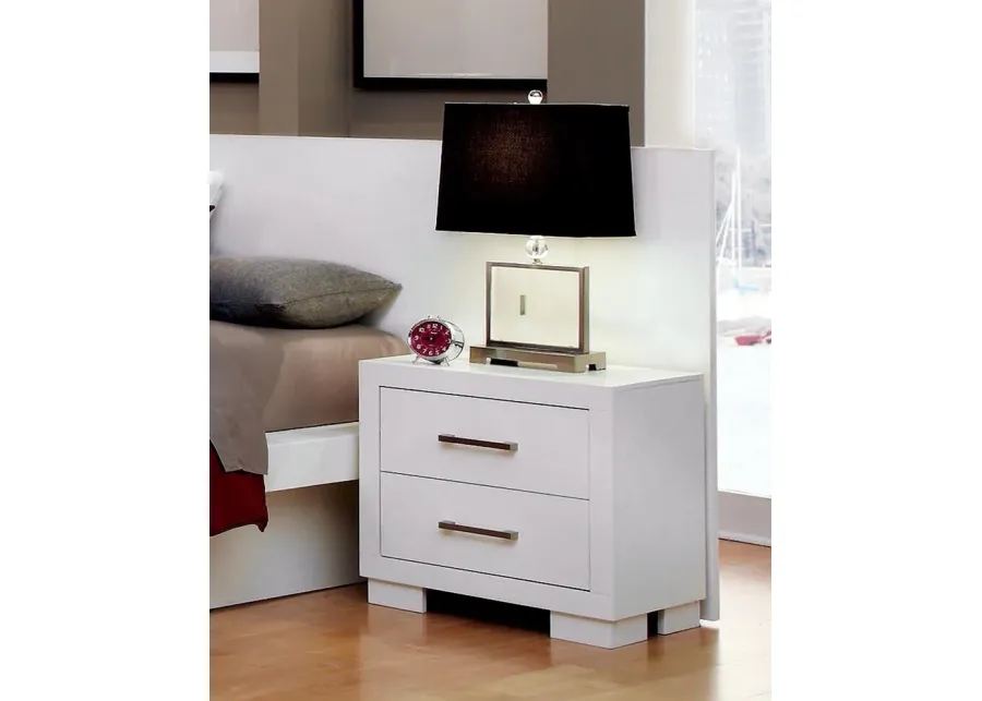 Coaster Jessica 2-Drawer Nightstand Cream White-26