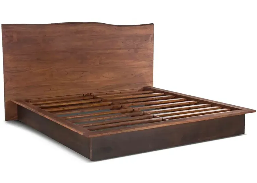Home Trends Design San Marino Acacia Wood Live Edge King Bed-91