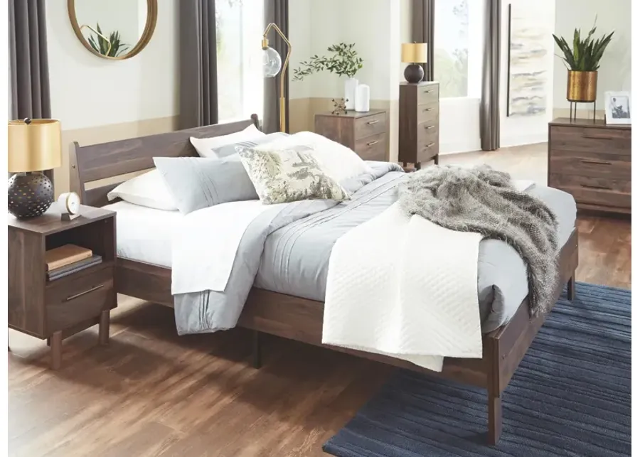 Ashley Calverson Mocha Queen Panel Platform Bed-87