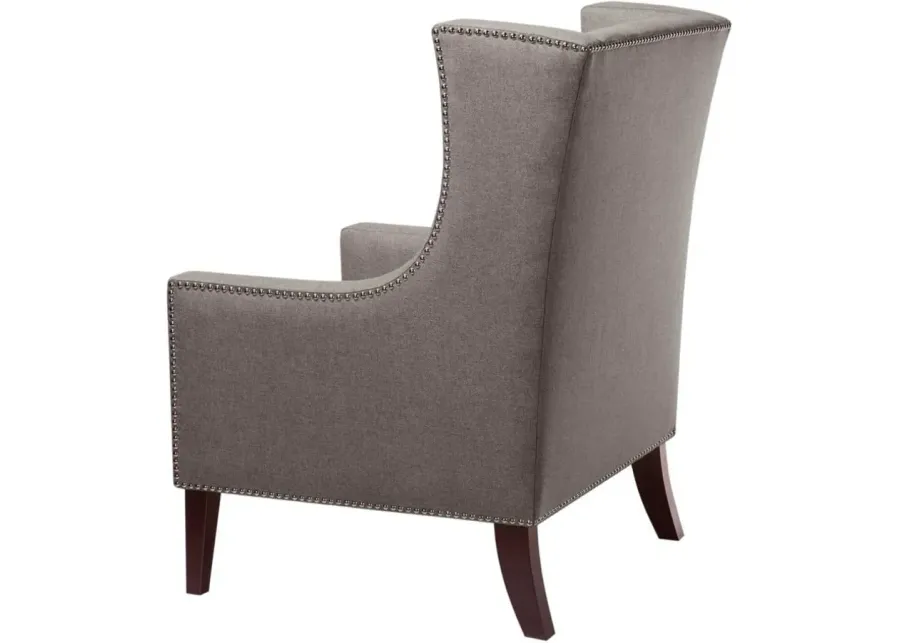 Olliix Madison Park Dark Gray Barton Wing Chair-29.75