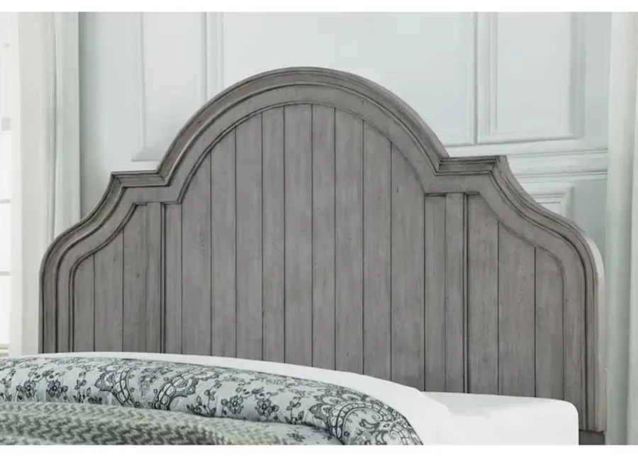 Flexsteel Plymouth Distressed Graywash Queen Panel Headboard-63.25
