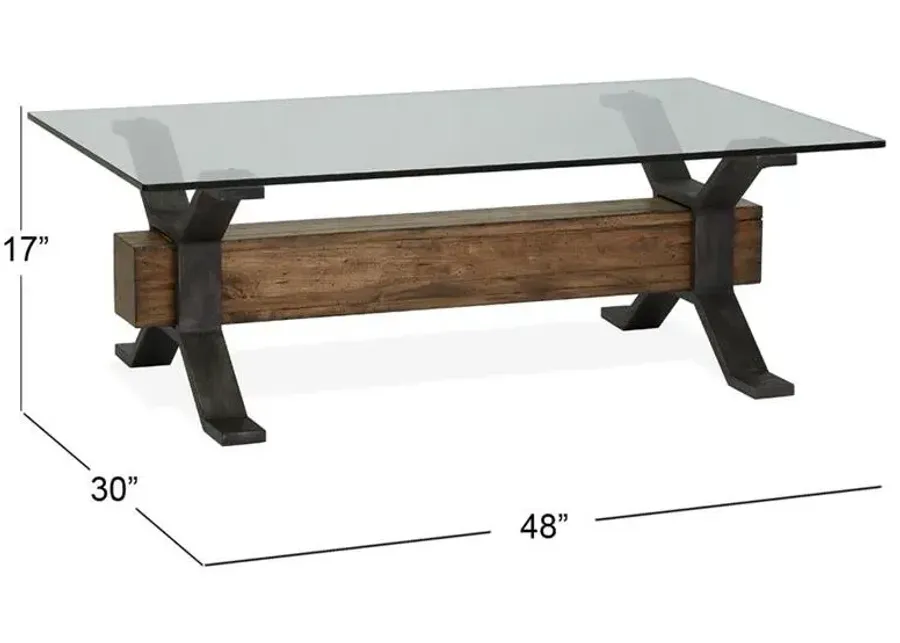 Magnussen Metal Rectangular Cocktail Table Sawyer-47.75