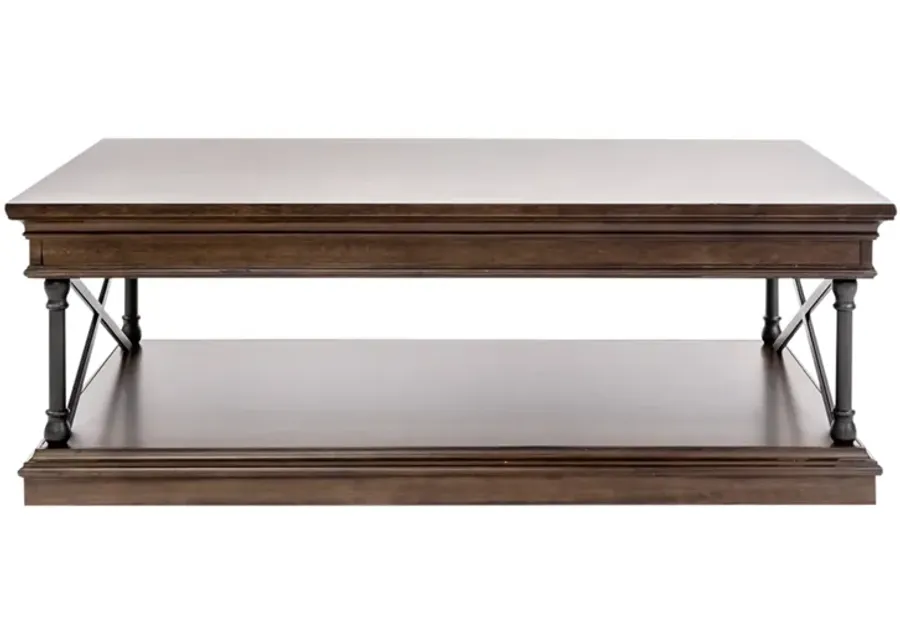 Liberty Furniture Tribeca Cordovan Brown Cocktail Table-50