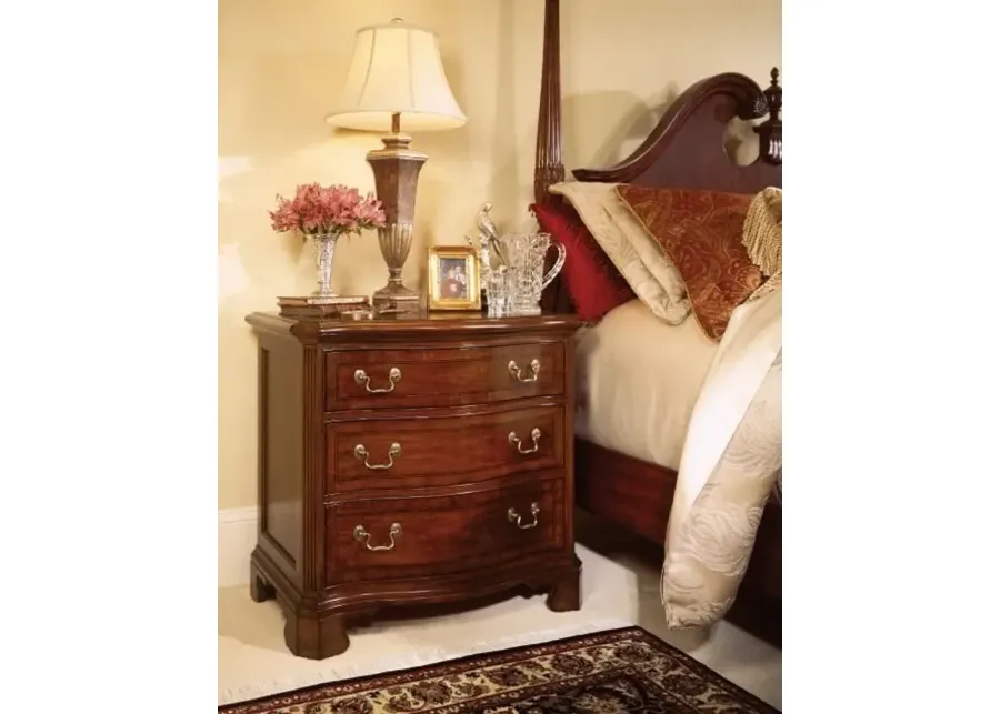 American Drew Elegant Classic Chippendale Three-Drawer Dresser with Antique Brass Handles-32