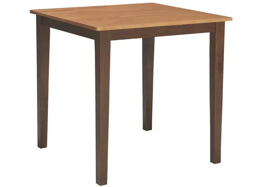 John Thomas Dining Essentials 36 Inch Square Table Top with 30 Inch Shaker Legs in Cinnamon/Espresso-36