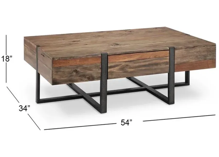Magnussen Wood Rectangular Cocktail Table Prescott-54