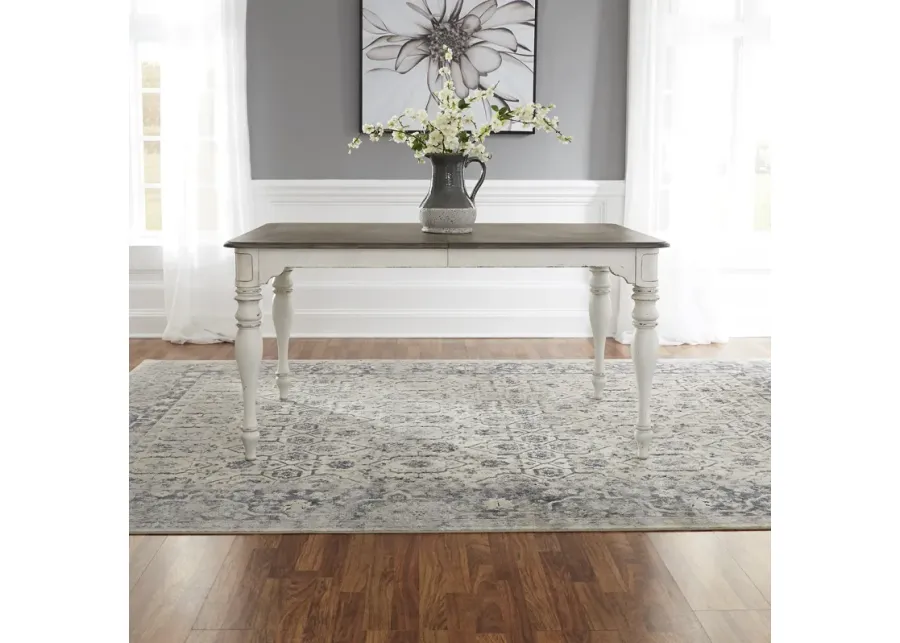 Liberty Furniture 6-Piece Antique White Weathered Bark Leg Dining Table Set Magnolia Manor-40