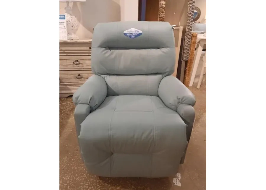 Best Home Sedgefield Dockside Leather Power Swivel Recliner with Power Headrest-32.5
