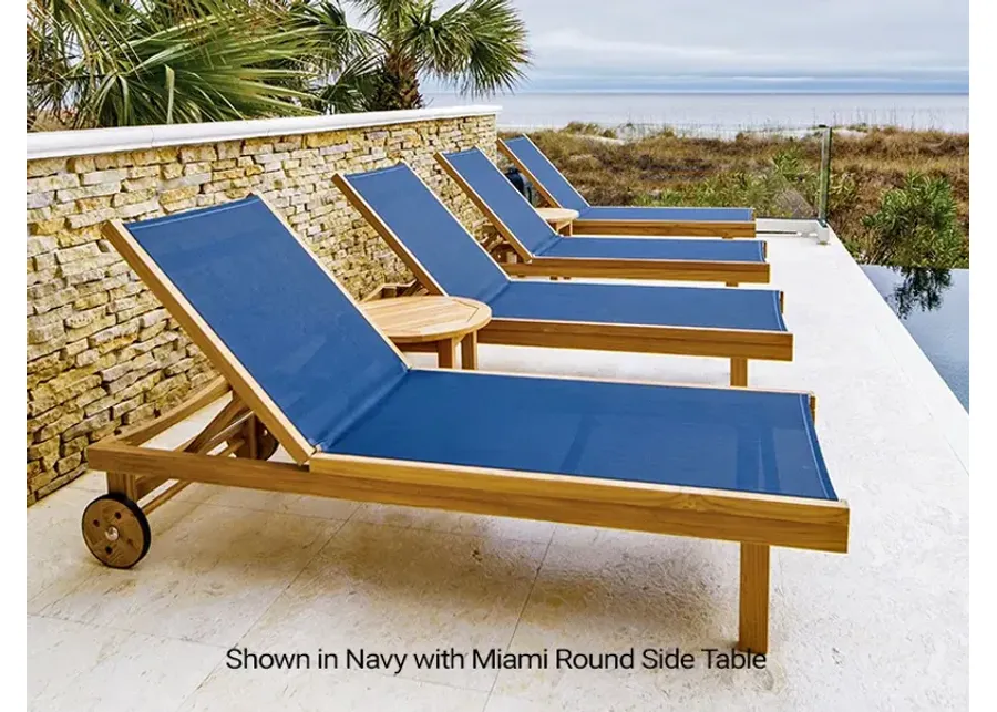 Royal Teak Sundaze Outdoor Navy Sling Chaise Lounger-28