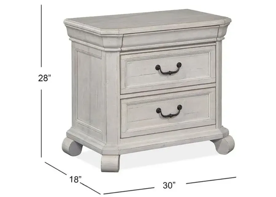 Magnussen Bronwyn Wooden 2-Drawer Nightstand in Toasted Nutmeg Finish No Touch Lighting Control-30