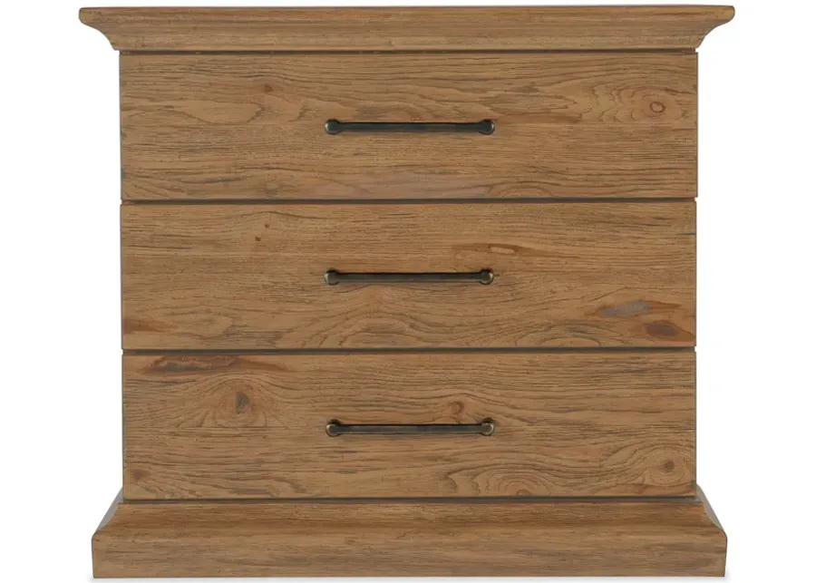 Hooker Furniture Big Sky 3-Drawer Nightstand with Moulding-34