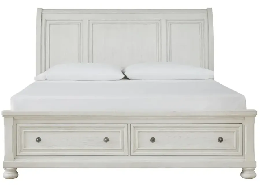Ashley Robbinsdale Antique White King Sleigh Bed with Storage-91