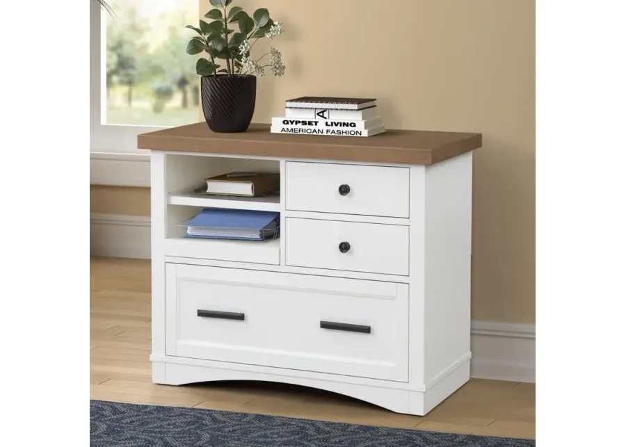 Parker House Americana Modern Collection Functional File with Power Center in Cotton Color-42