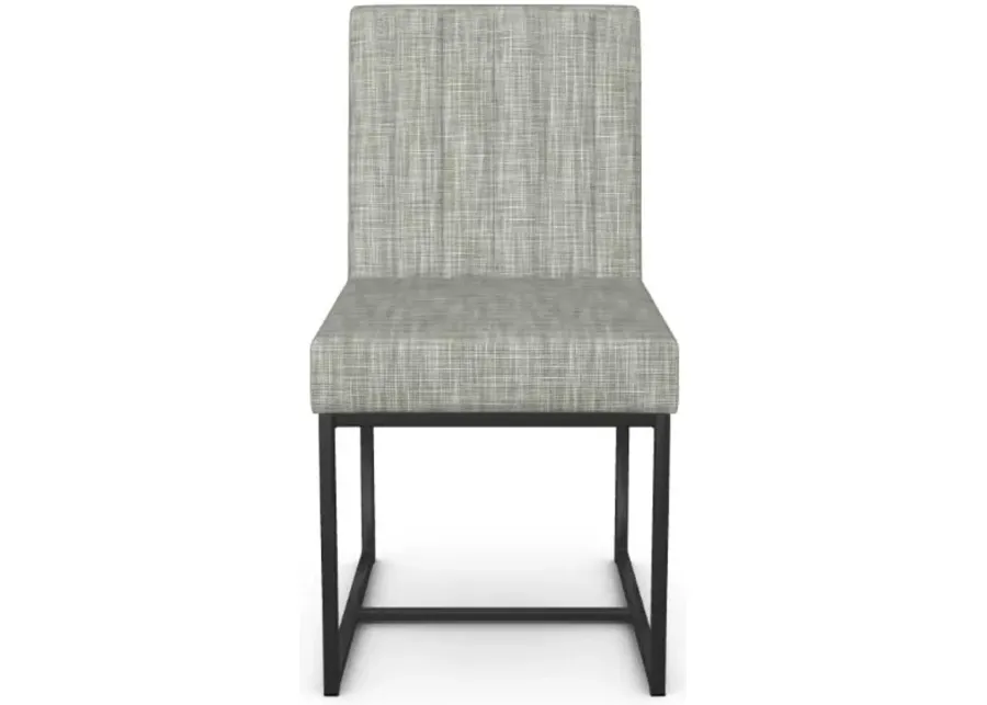 Amisco Darcy Illusion Upholstered Dining Side Chair in Black Coral-18.25