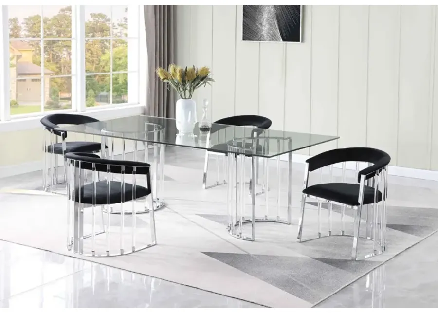 Chintaly Trisha Dining Set with 44 Inch X 84 Inch Glass Top Table & Acrylic Arm Chairs-44 1 109474-chintaly-trisha-dining-set-with-44-inch-x-84-inch-glass-top-table-acrylic-arm-chairs-44-1.webp