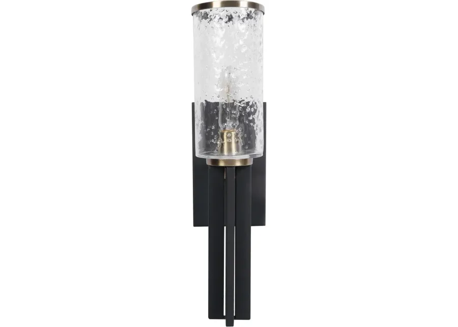 Uttermost by Kalizma Home Jarsdel Industrial Black Sconce Light-5.13