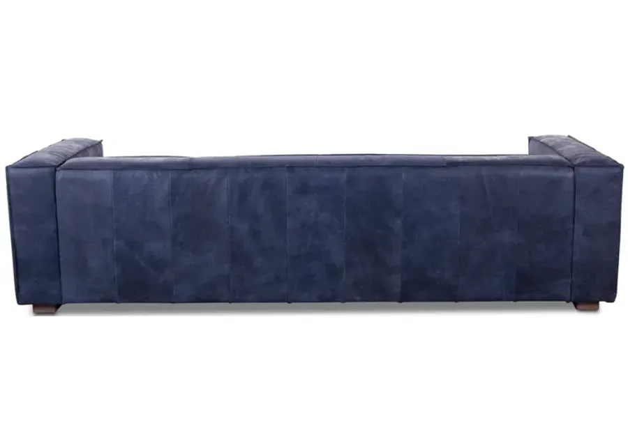 Home Trends Design Grosvenor Antique Blue Italian Leather Sofa-106