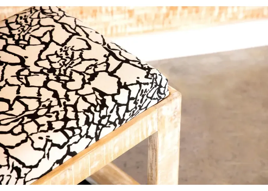 Coaster Aiden Fabric Upholstered Accent Bench Distressed White-47