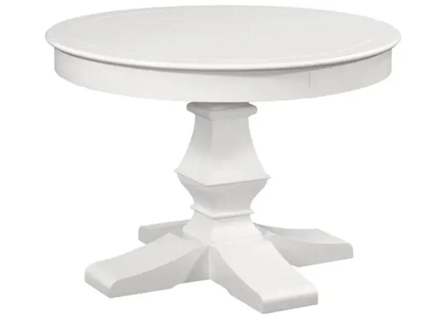 American Woodcrafters Cottage Traditions White Finish 9-Piece Pedestal Table Dining Set-42