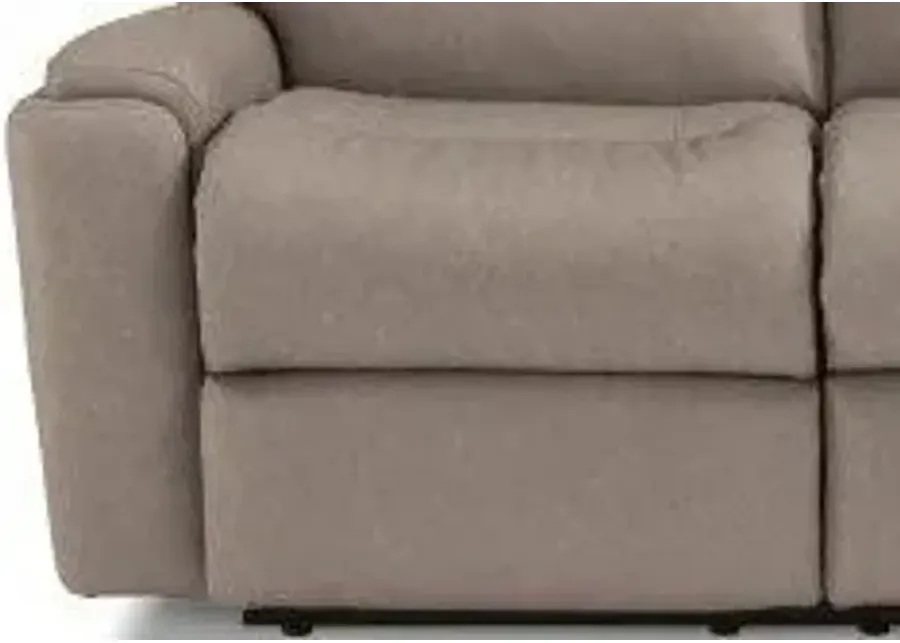 Flexsteel Rio Gray Flint Power Reclining Loveseat-64