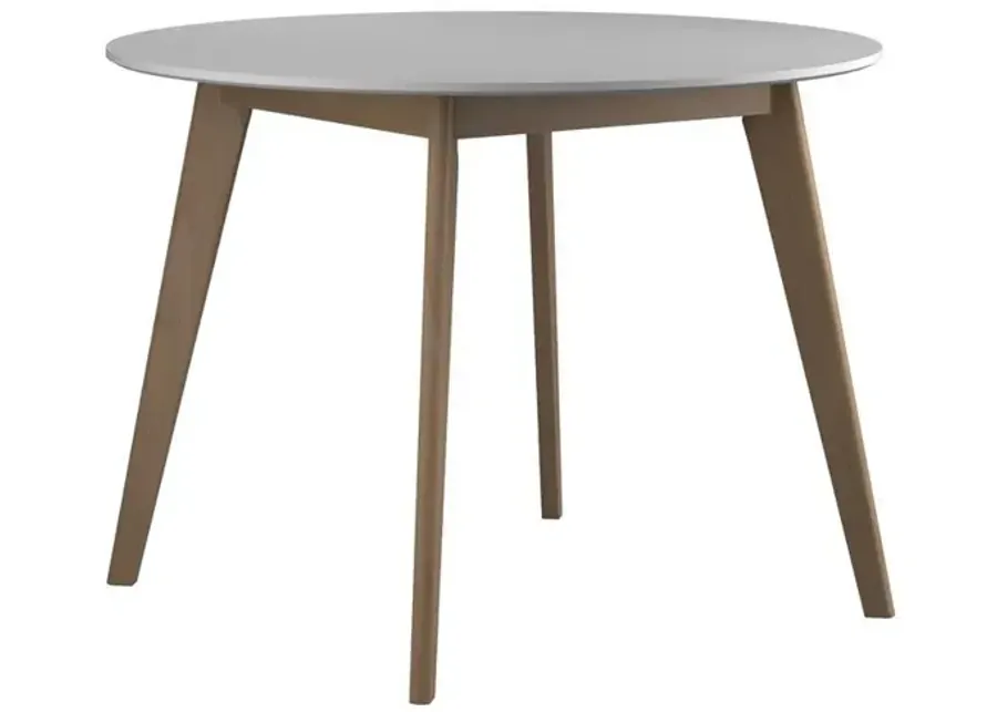 Coaster Breckenridge Round 40 Inch Round Dining Table Matte White-40