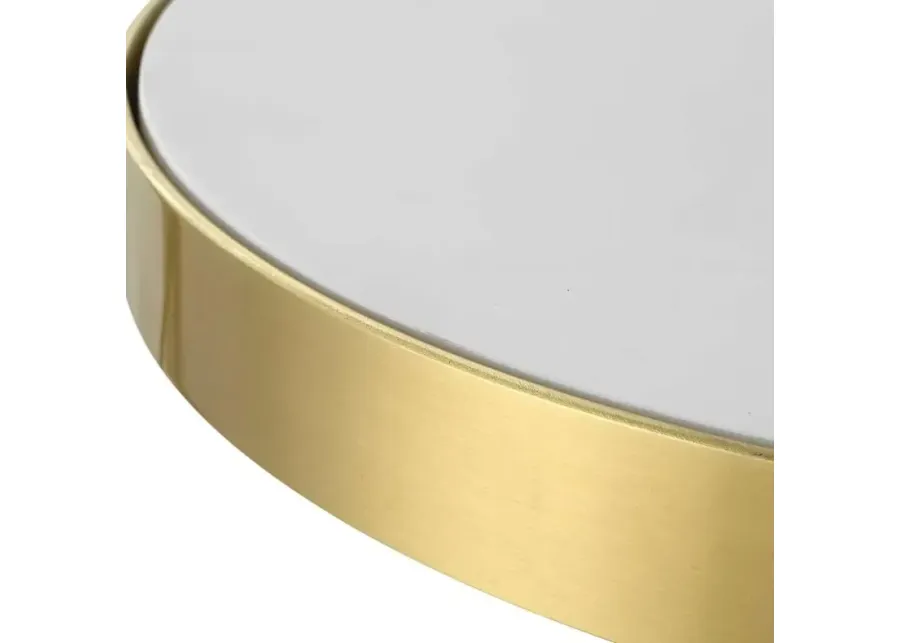Uttermost Apex Gold/White Accent Table-12.5