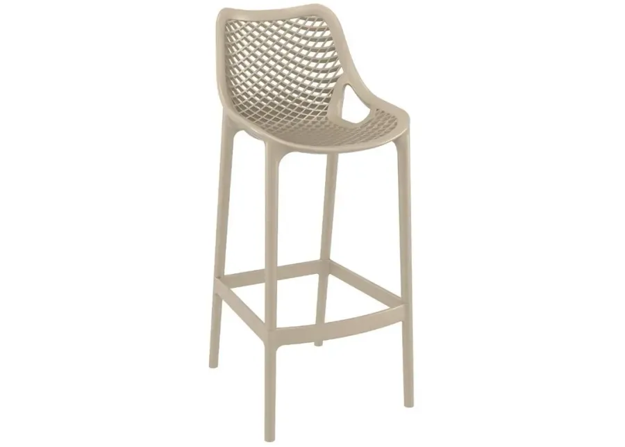 Compamia Sky Air Square Bar Set with 2 Barstools Taupe