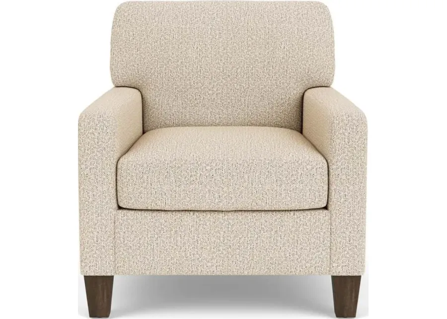 Flexsteel South Haven White Moondust Chair with Square Legs-33