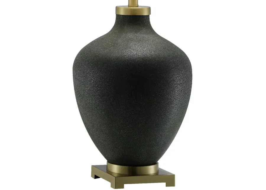 Crestview Liam Black Glass Table Lamp-18
