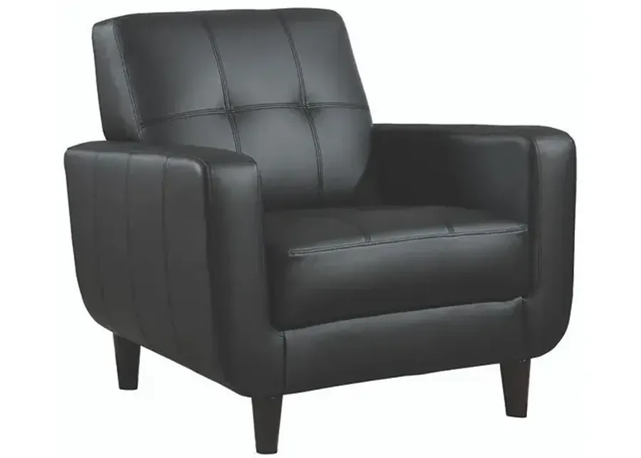 Coaster Aaron Upholstered Track Arm Tufted Accent Chair Black-36
