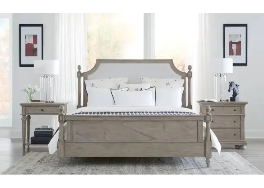 Hekman Wellington Driftwood King Upholstered Bed-82.5