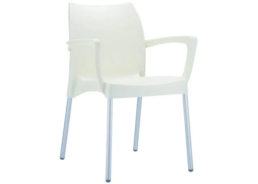 Compamia Dolce Resin Outdoor Arm Patio Chair Beige