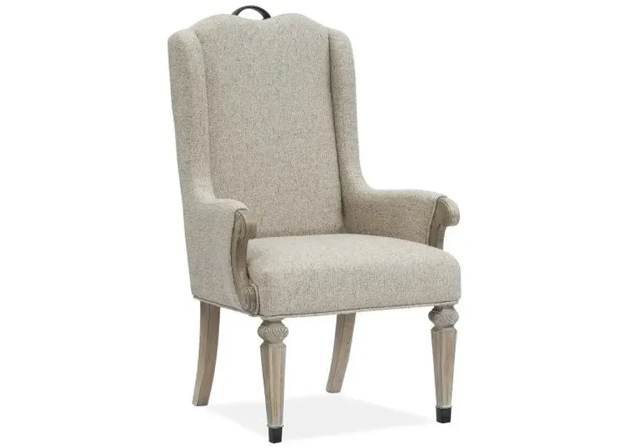 Magnussen Wood Upholstered Host Arm Chair Marisol-27