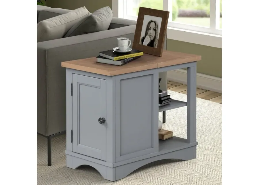 Parker House Americana Modern Collection Chairside Table in Dove Color-18