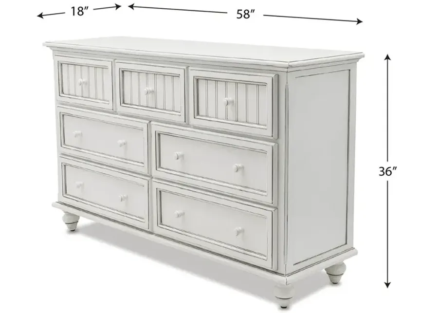 Seawinds Monaco 7-Drawer Dresser Blanc Finish-58