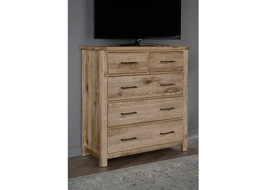 Vaughan-Bassett Dovetail Sun Bleached White Standing Dresser-44