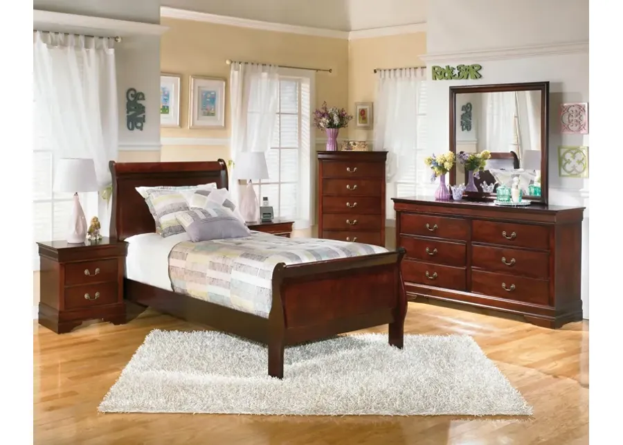 Ashley Alisdair Dark Brown Twin Sleigh Bed-84