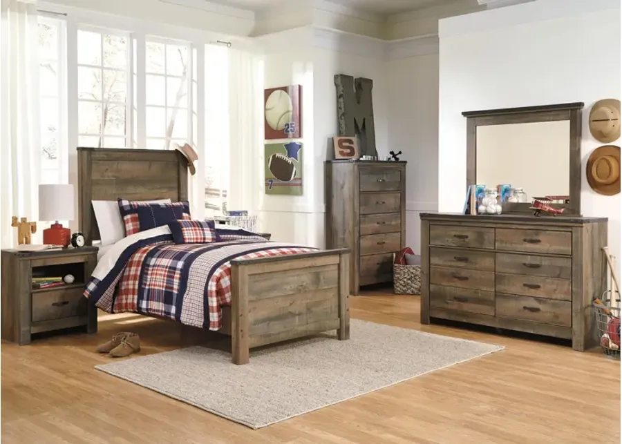 Ashley Trinell Rustic Brown Twin Panel Bed-83