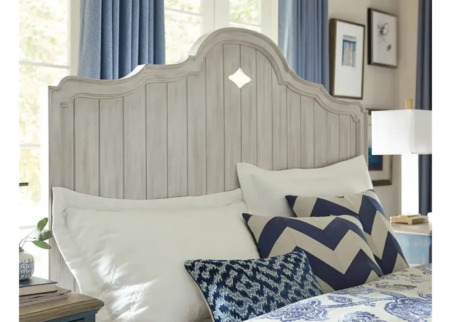 American Drew Litchfield Sun Washed Laurel Panel Bed Sunwashed King Headboard-79.5