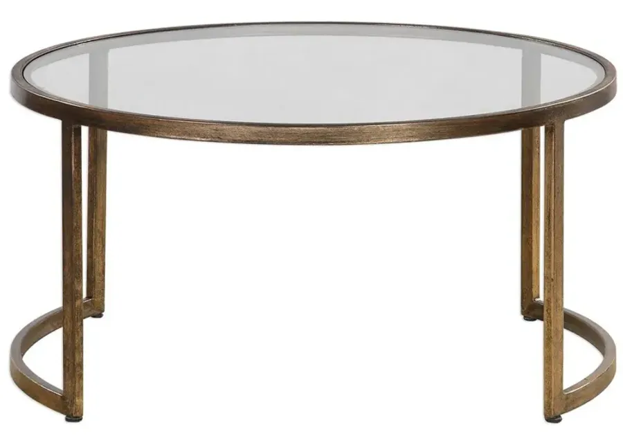 Uttermost Rhea 2-Piece Gold Nesting Coffee Table-42