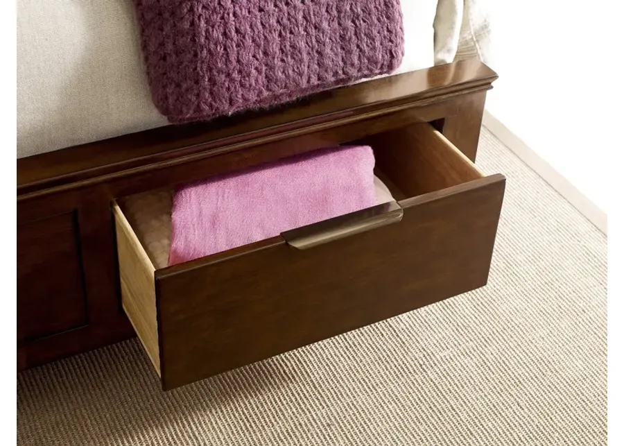 Kincaid Elise Spectrum Amaretto King Storage Bed-80.5