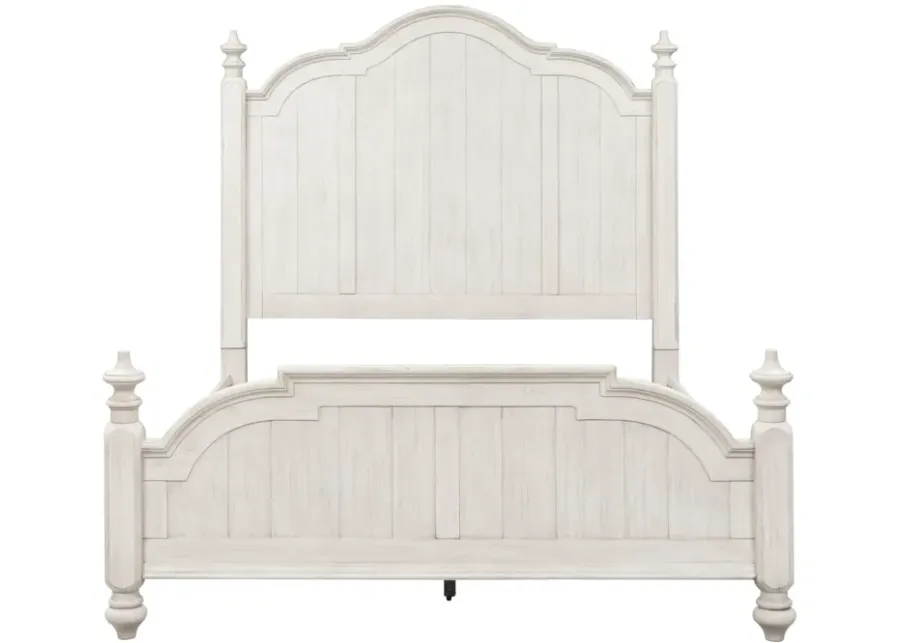 Liberty Furniture Farmhouse Reimagined Antique White King Poster Bed-80.63