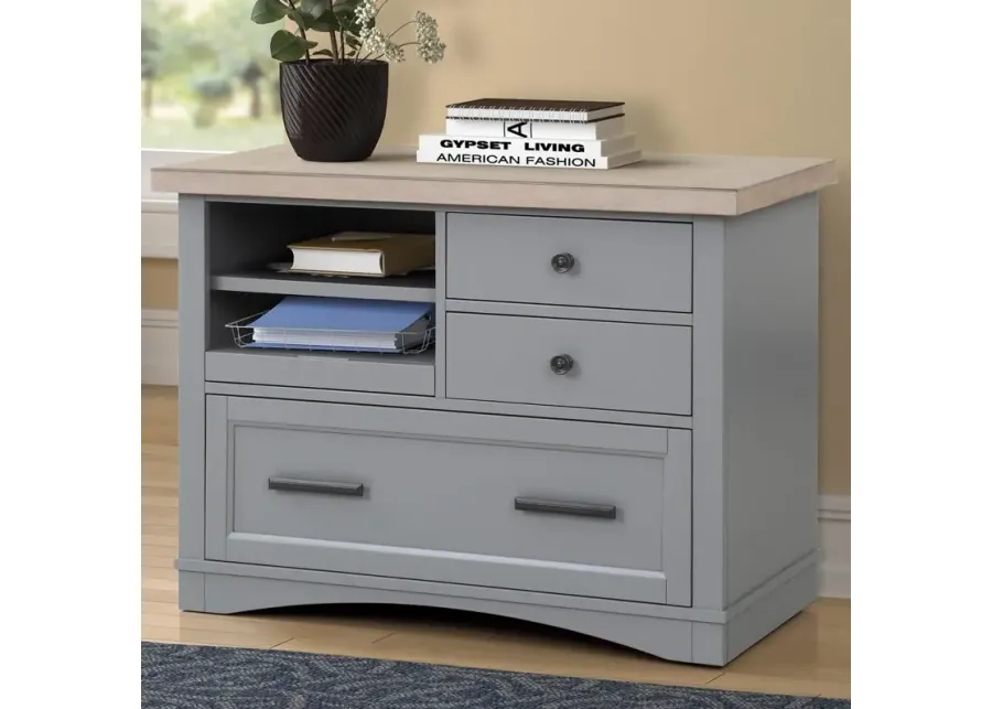 Parker House Americana Modern Collection Functional File with Power Center in Dove Color-42