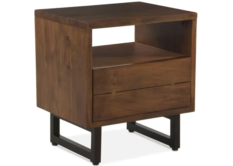 Home Trends Design Aspen Acacia Wood Live Edge Night Chest-24