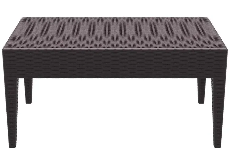 Compamia Miami Rectangle Resin Coffee Table Brown