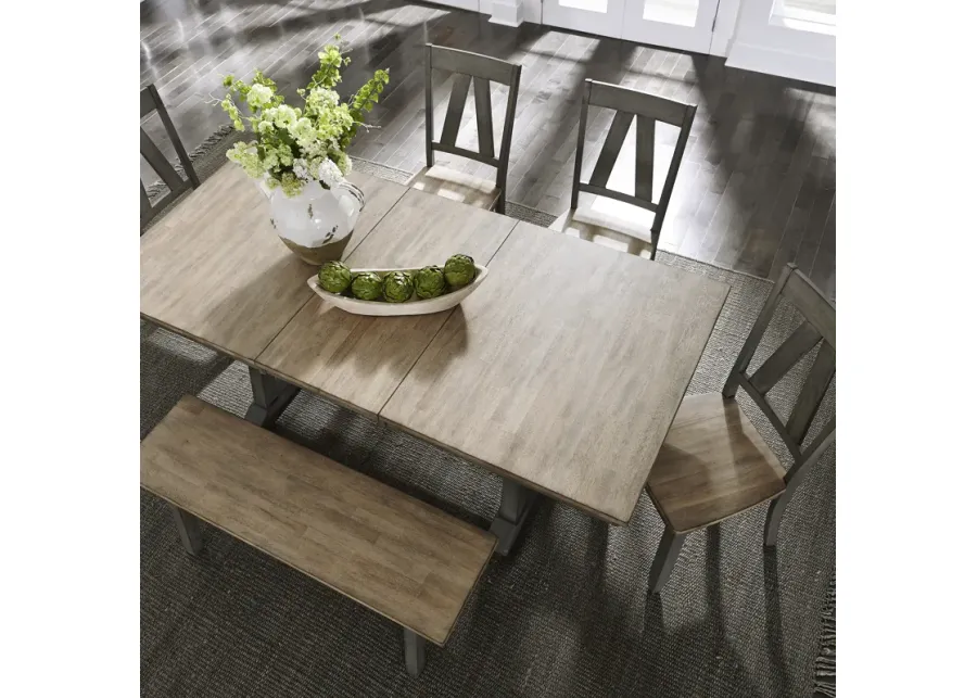 Liberty Furniture Trestle Table Lindsey Farm-38