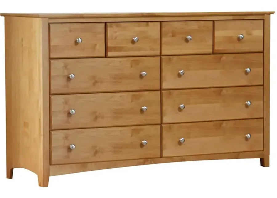 Archbold Shaker Tuscan Brown 10-Drawer Dresser-61.38