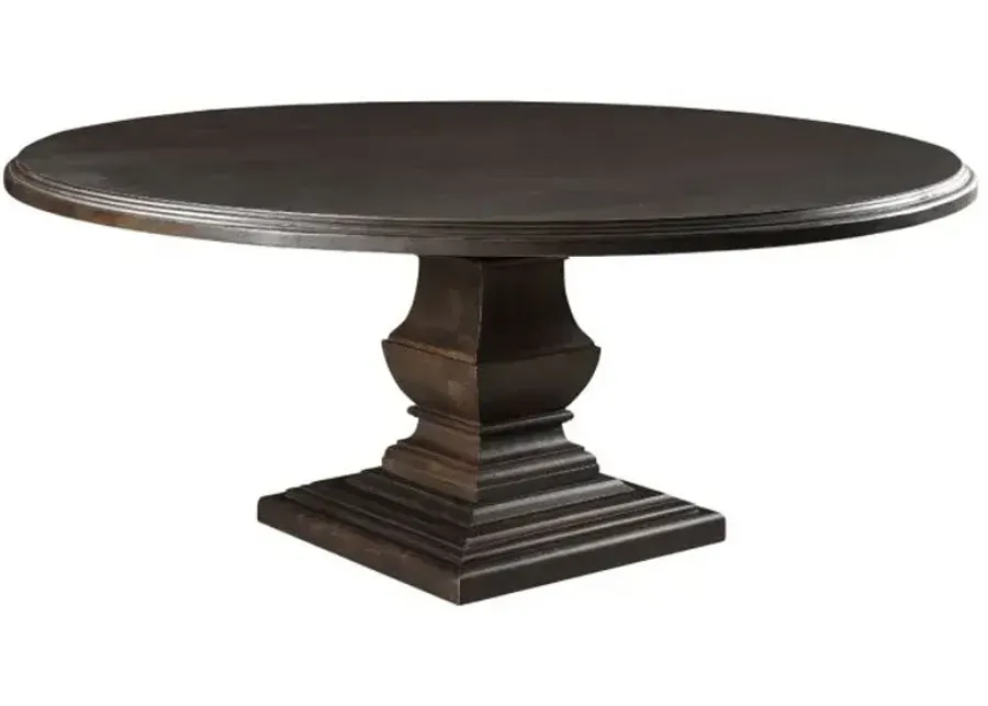 Home Trends Design Nimes 72 Inch Round Dining Table Vintage Brown-72