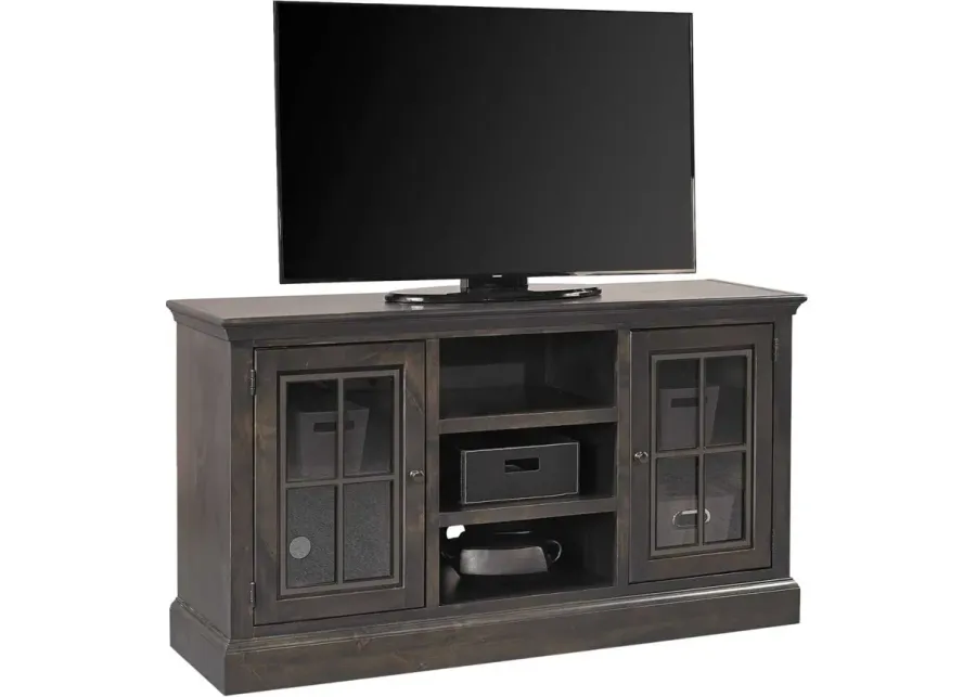 Aspenhome Churchill Ghost Black 59 Inch TV Stand Console with 2 Doors-59